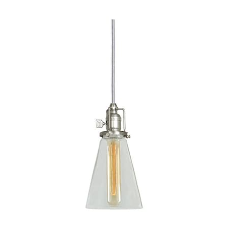 One Light Union Square Pendant Pewter Finish 4.75 Wide